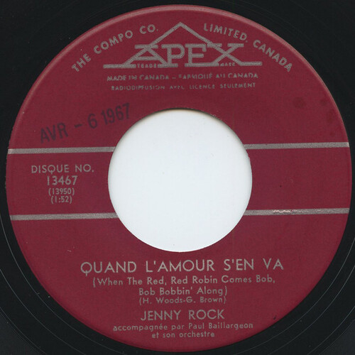 Quand L'Amour s'en va (When the Red, Red Robin Comes Bob, Bob Bobbin' Along) b/w Rappelle-Toi (Coming On Strong)