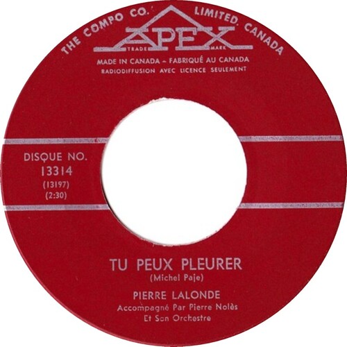 Tu Peux Pleurer b/w Pardonne-moi Oh Jackie