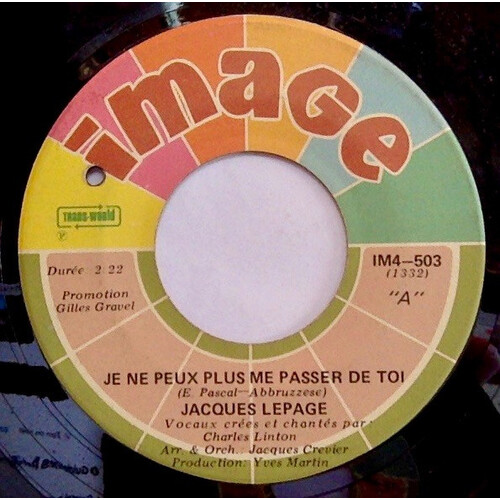 	Je Ne Peux Plus Me Passer De Toi b/w Main Dans La Main