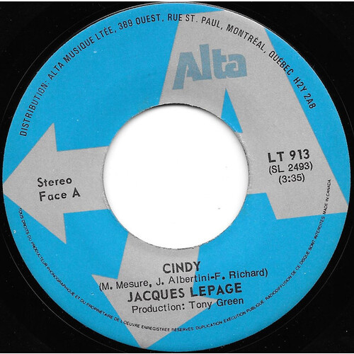 Cindy b/w Cindy (Instrumental)