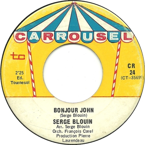 Bonjour John b/w Chaque jour Je pensais a toi