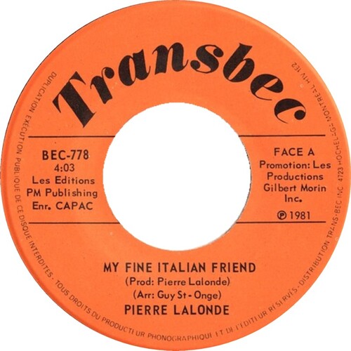  My Fine Italian Friend b/w Mack The Knife