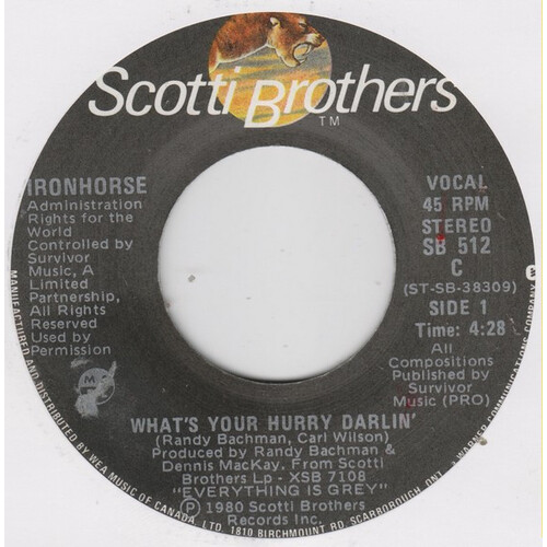 What's Your Hurry Darlin' b/w Try A Little Harder