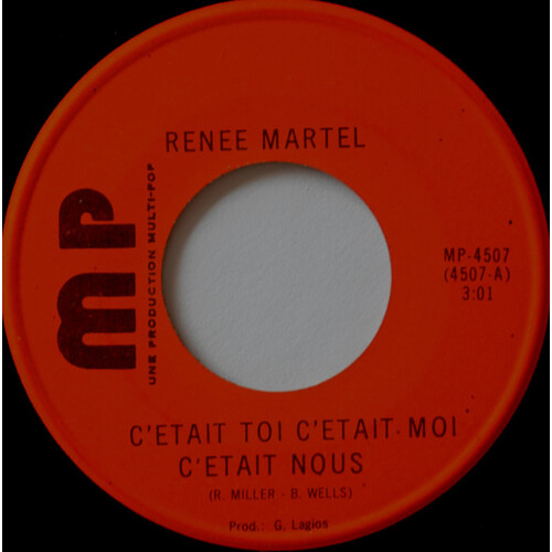 C'était Toi, C'était Moi, C'était Nous	b/w C'était Toi, C'était Moi, C'était Nous version instrumentale