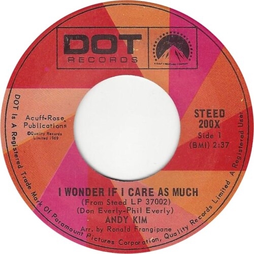  I Wonder If I Care As Much b/w Nobody's Ever Going Anywhere