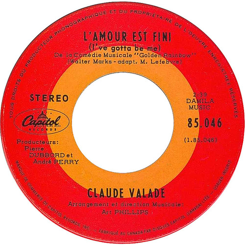 L'Amour Est Fini (I've gotta be me) b/w Je T'Aime