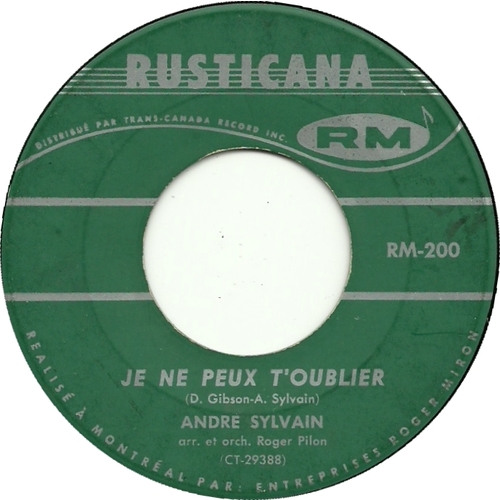 Je Ne Peux T'oublier b/w Le P'tit Gars