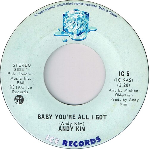  Baby You're All I Got b/w Dancin'