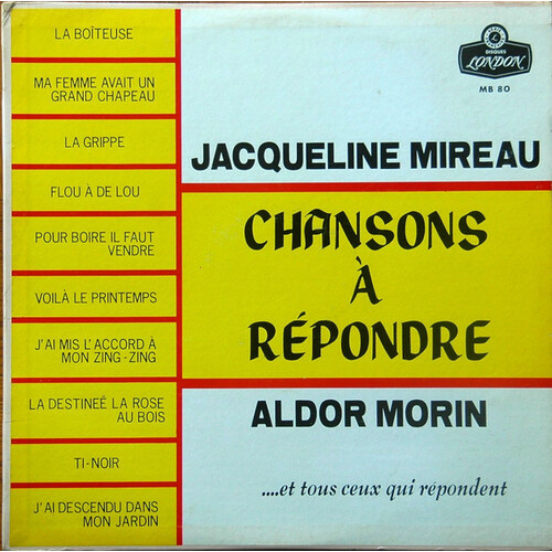 Chansons À Répondre et Jacqueline Mireau