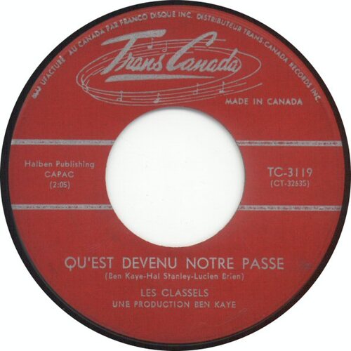 Qu'Est Devenu Notre Passé b/w Mon Premier Amour