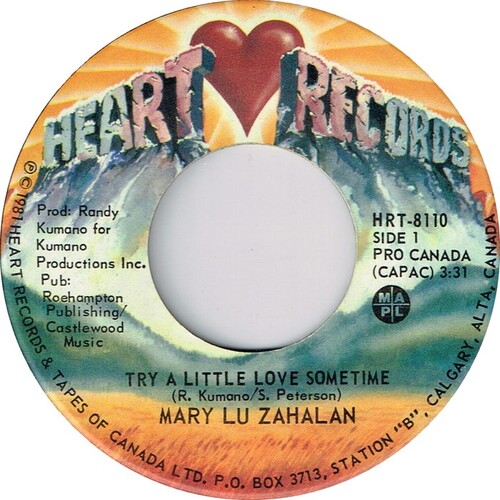 Try a Little Love Sometime b/w Take Me Through the Twilight