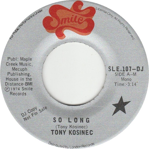 So Long (Mono) b/w So Long (Stereo)