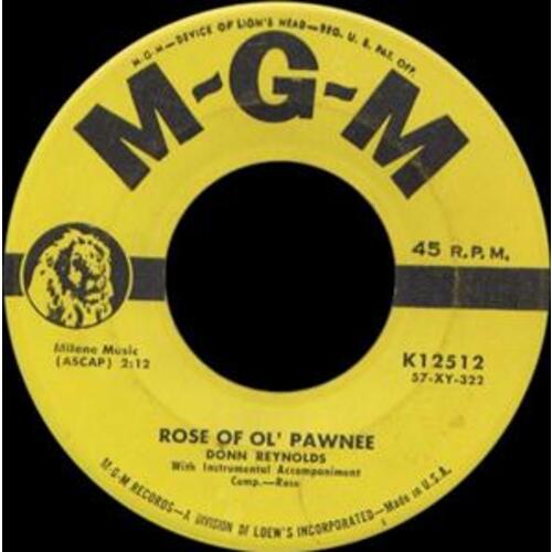 Rose Of Ol' Pawnee b/w All Alone (With No One By My Side)