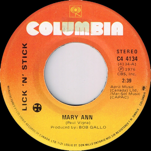 Mary Ann b/w Come And Get My Love